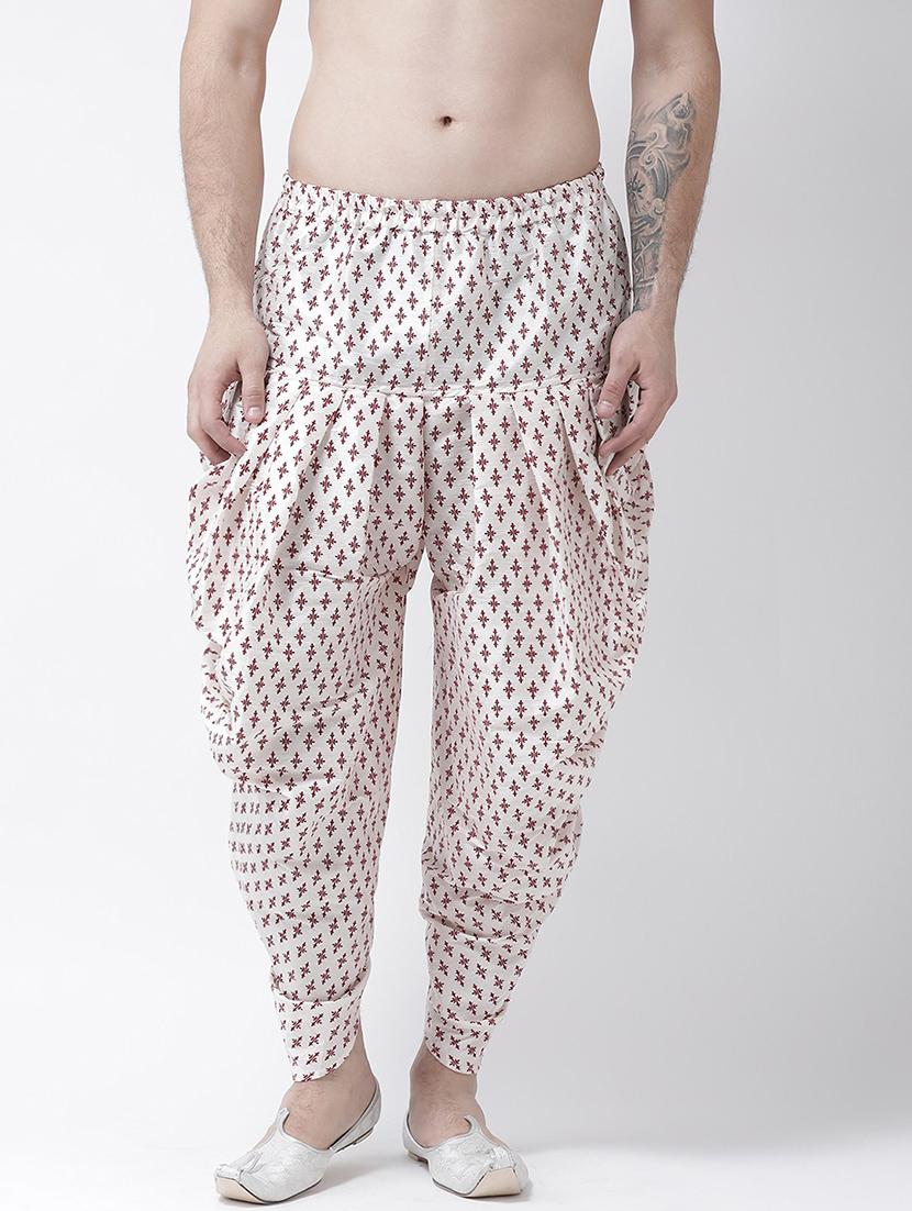 men printed mid rise dhoti - 21076185 - Zoom Image - 0