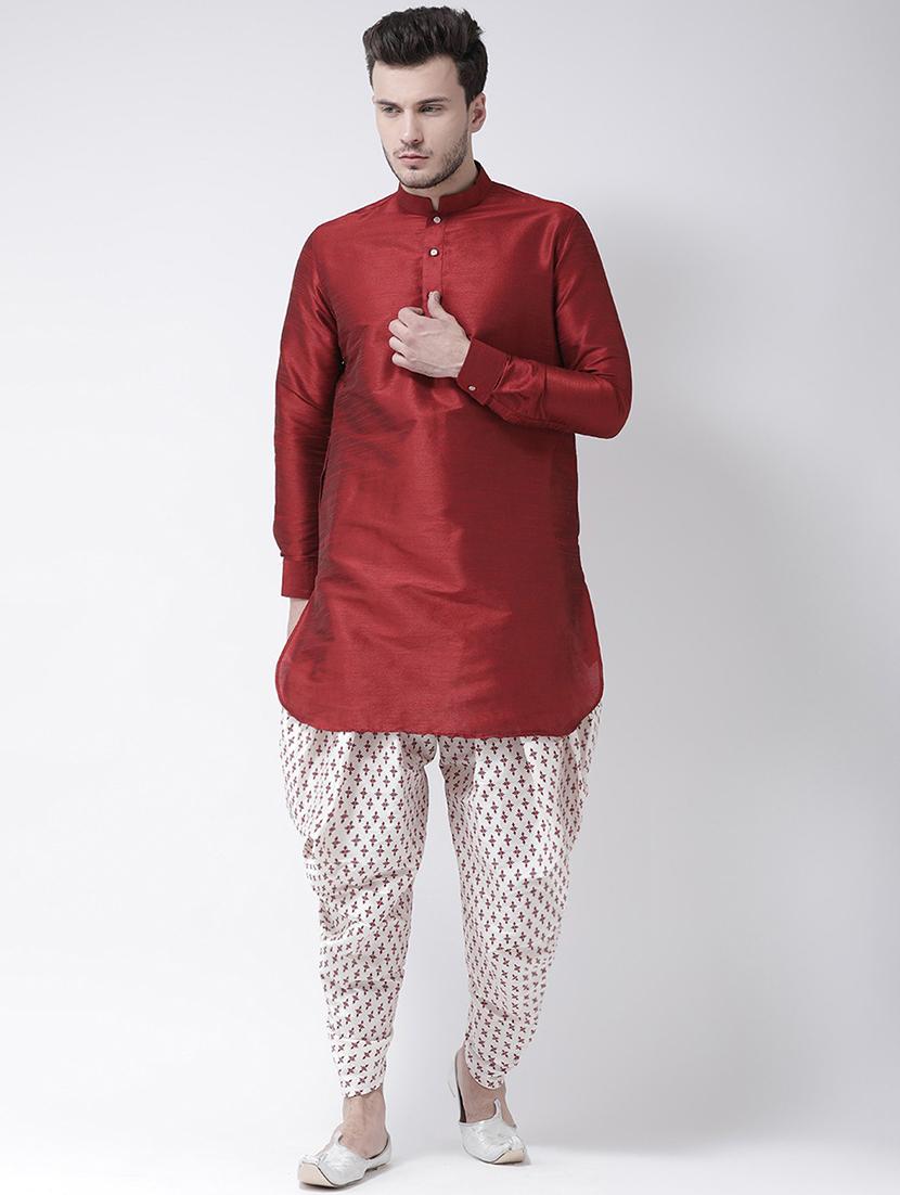men printed mid rise dhoti - 21076185 - Standard Image - 3