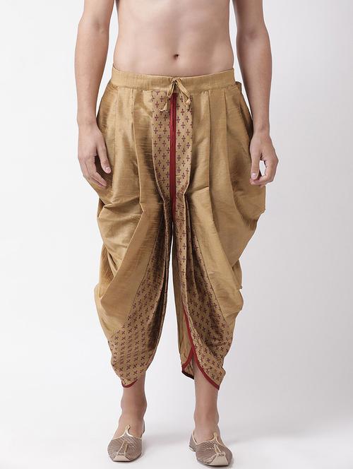 men printed silk blend dhoti - 21076212 - Standard Image - 0