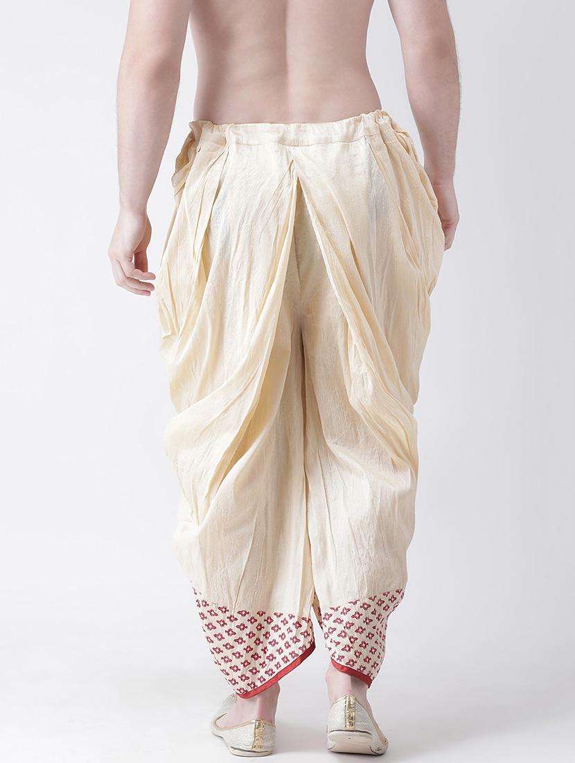 men placement print mid rise dhoti - 21076238 - Standard Image - 3