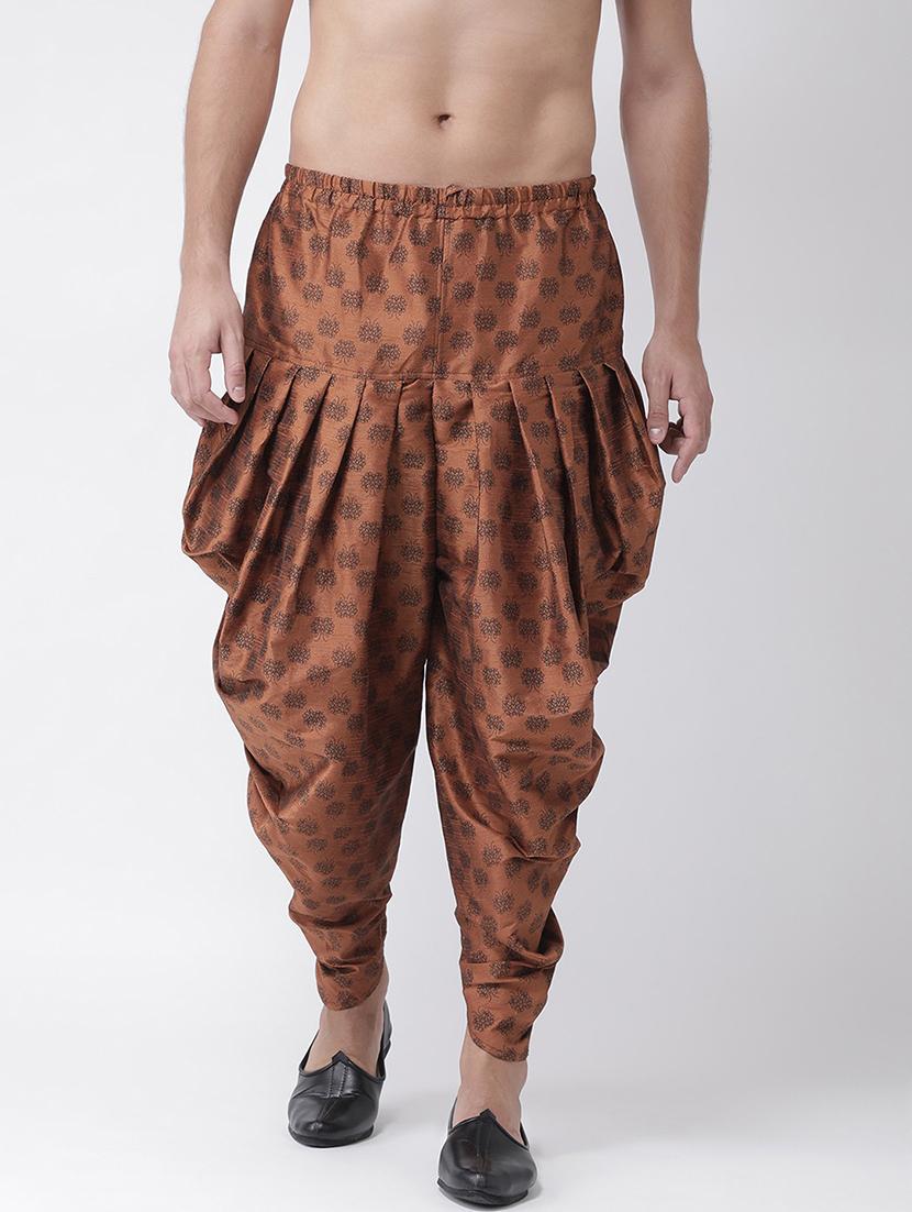 men printed mid rise dhoti - 21076374 - Zoom Image - 0