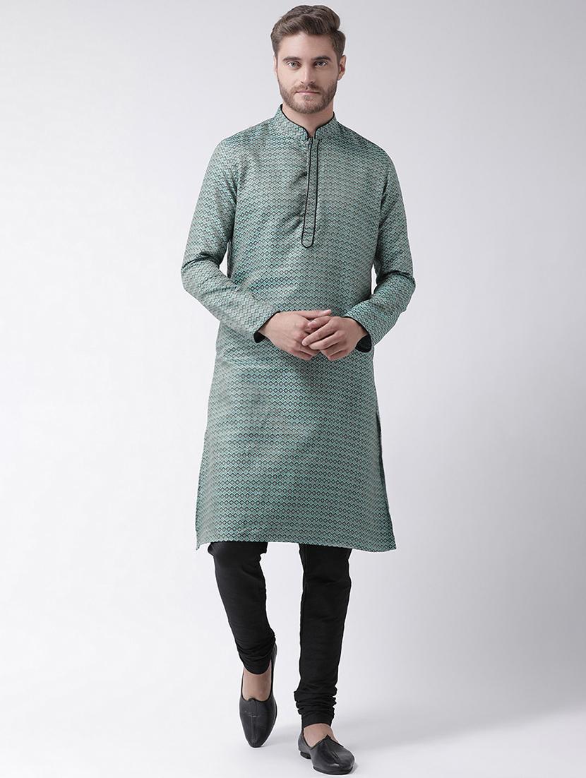 men self design kurta churidar set - 21078365 - Zoom Image - 0