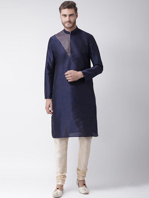 men self design kurta chudidar ethnic wear set - 21078387 - Standard Image - 0