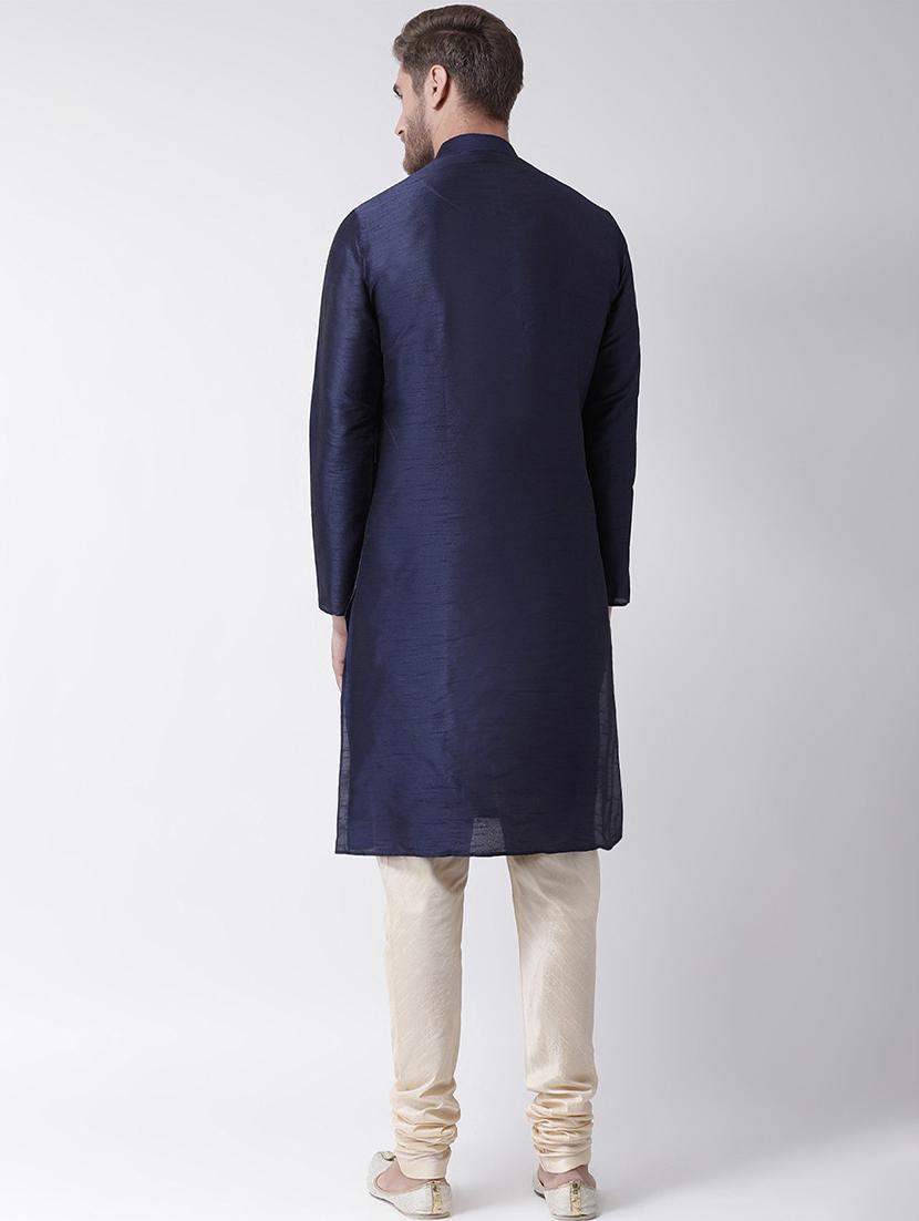men self design kurta chudidar ethnic wear set - 21078387 - Standard Image - 3