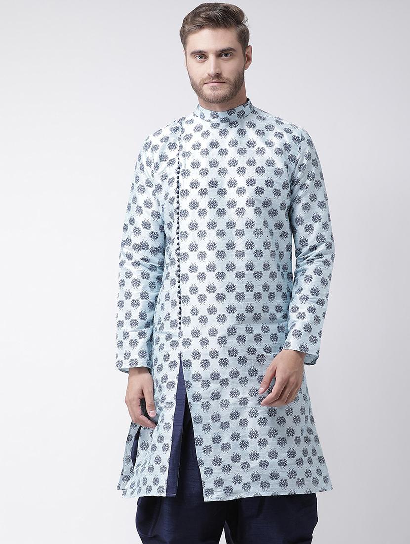 men printed dhoti kurta ethnic wear set - 21078431 - Zoom Image - 0