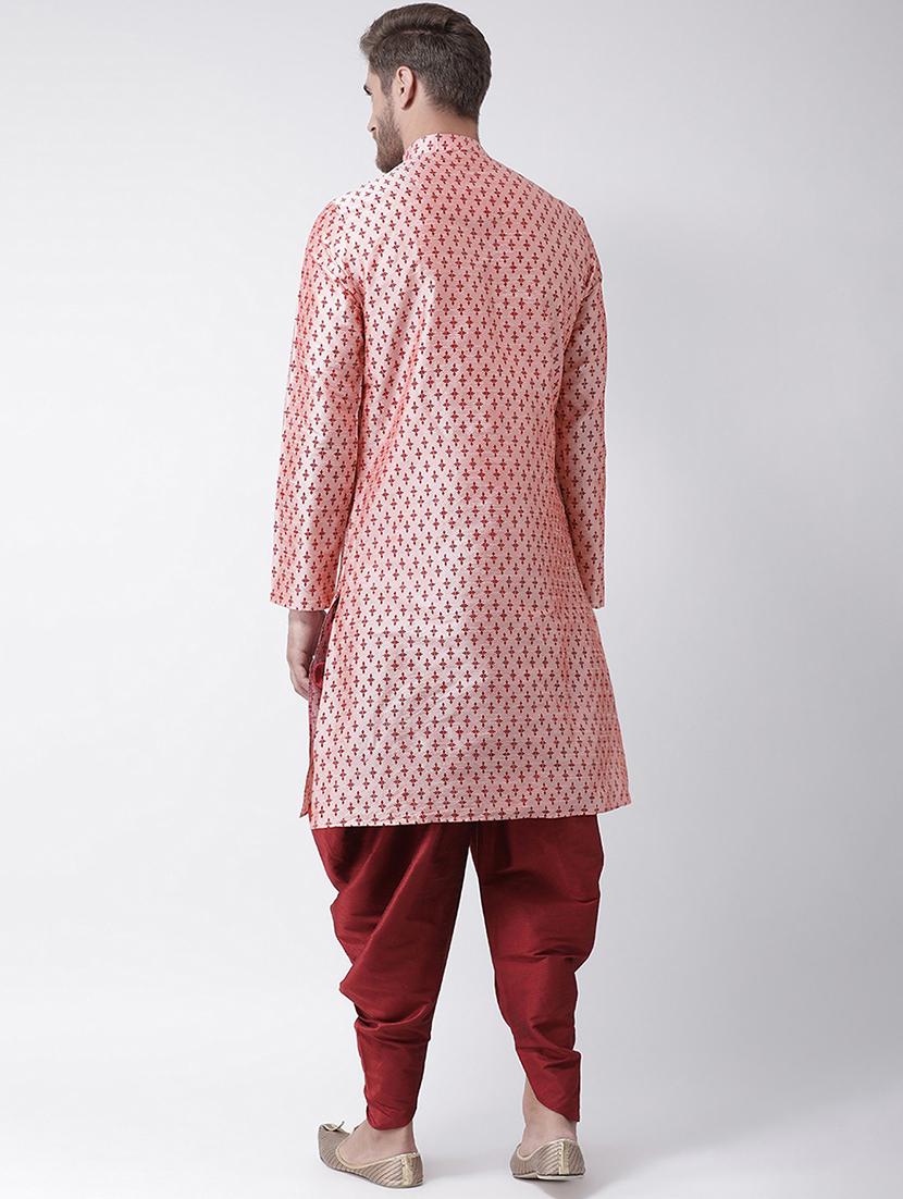 men long sleeved dhoti kurta set - 21078456 - Standard Image - 3