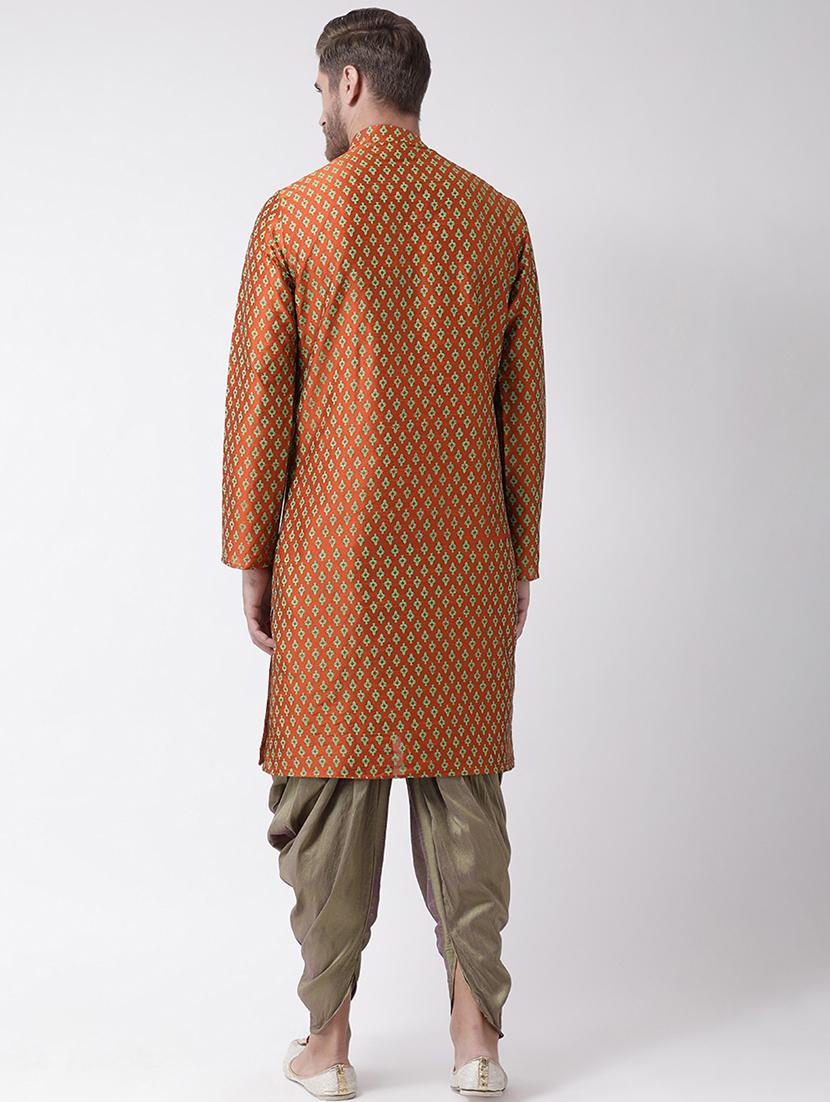 men long sleeve dhoti kurta set - 21078467 - Standard Image - 3