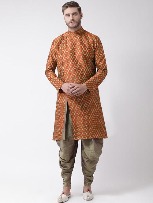 men long sleeve dhoti kurta set - 21078468 -  Standard Image - 0