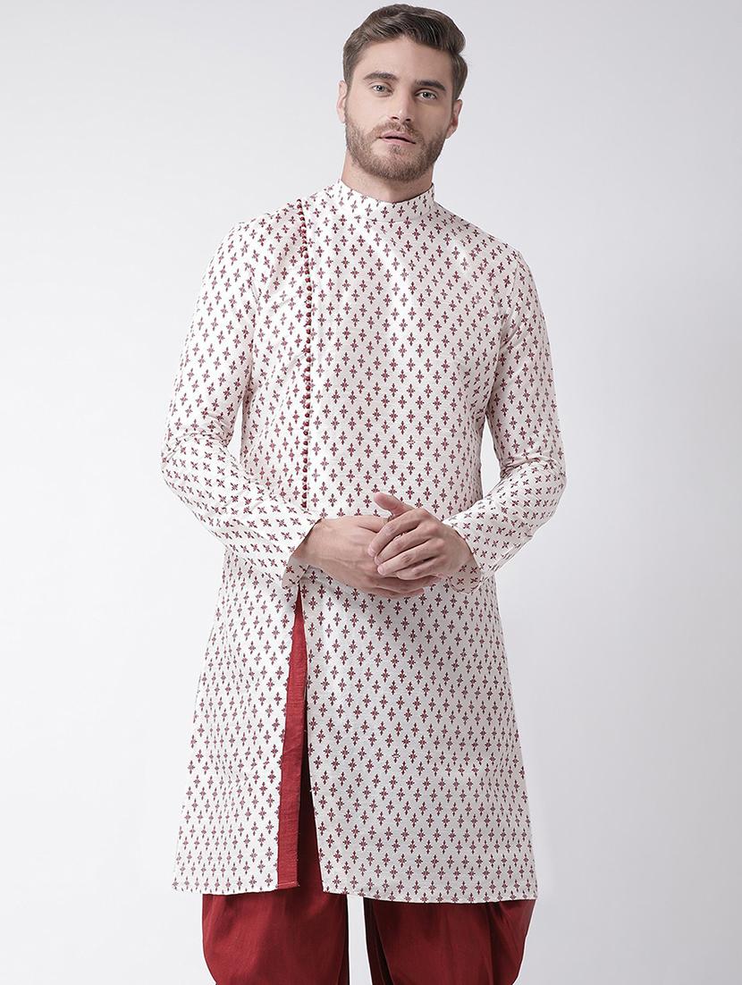 men long sleeve dhoti kurta set - 21078498 - Zoom Image - 0