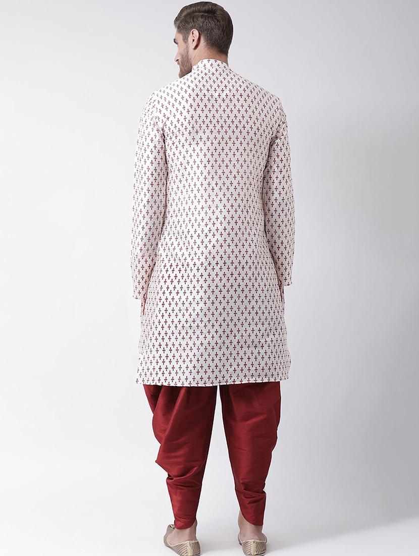 men long sleeve dhoti kurta set - 21078498 - Standard Image - 3