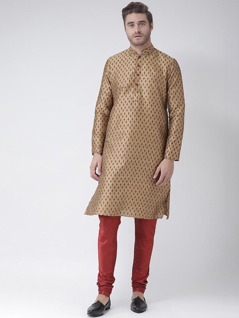 men long sleeve kurta churidar set - 21078512 - Zoom Image - 0