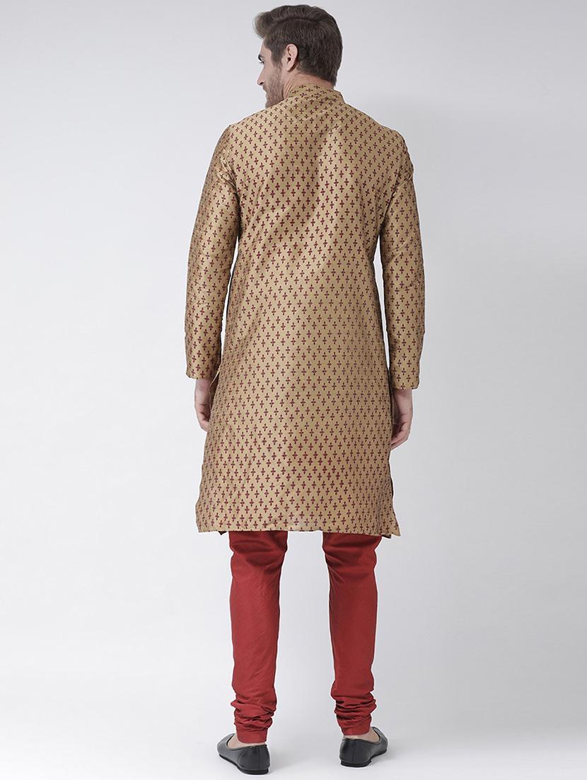 men long sleeve kurta churidar set - 21078512 - Standard Image - 3