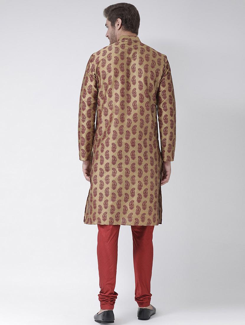 men long sleeve kurta churidar set - 21078514 - Standard Image - 3