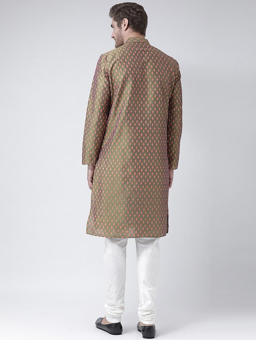 men long sleeve kurta churidar set - 21078521 - Standard Image - 3