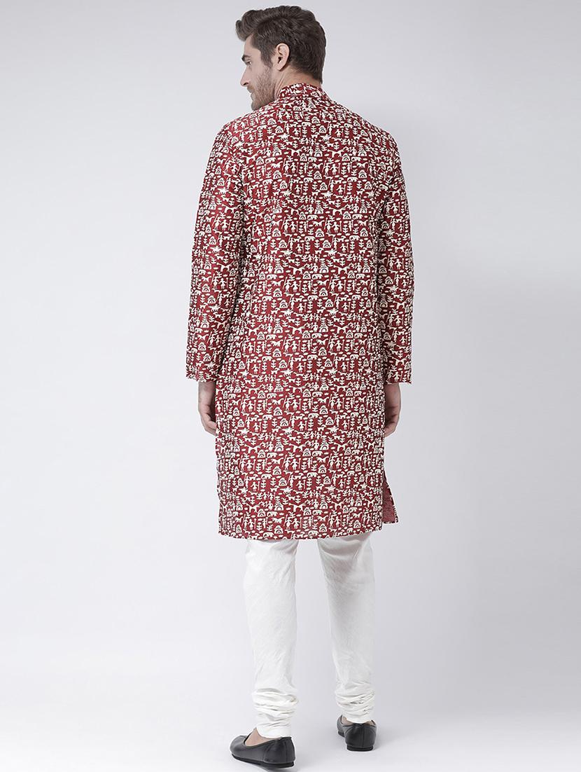men long sleeve kurta churidar set - 21078552 - Standard Image - 3