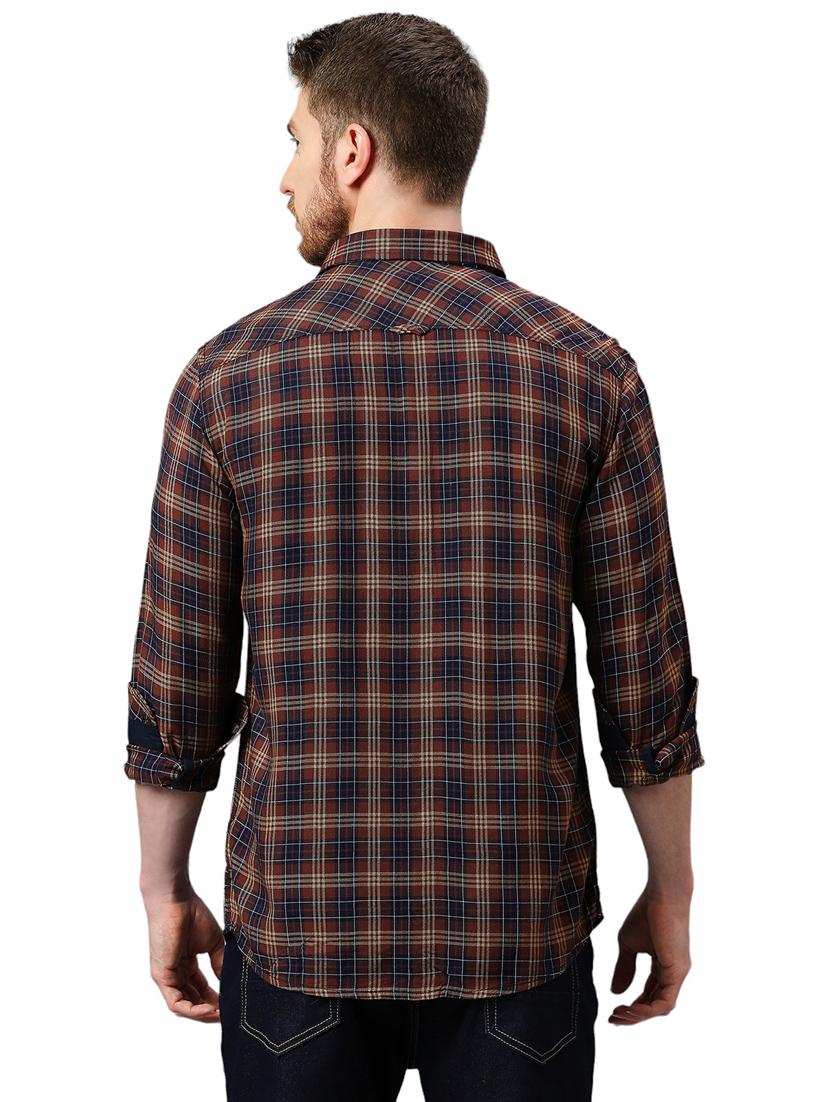 men check print casual shirt - 21078592 - Standard Image - 3