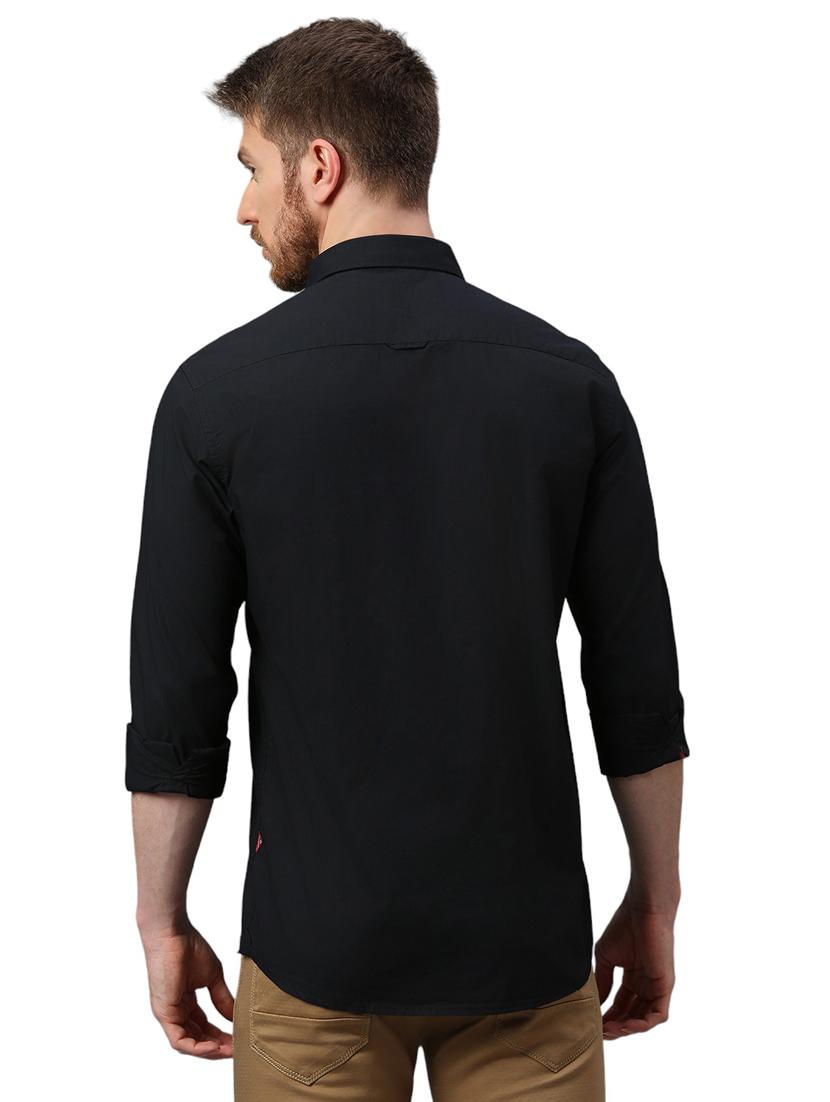 black cotton casual shirt - 21078665 - Standard Image - 3