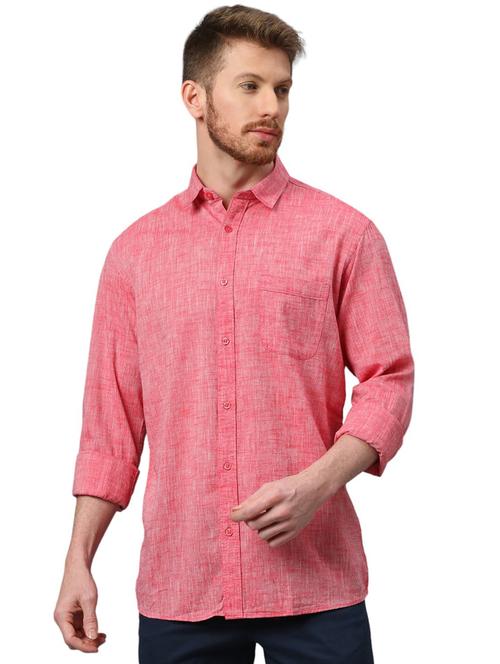 red cotton casual shirt - 21078675 - Standard Image - 0