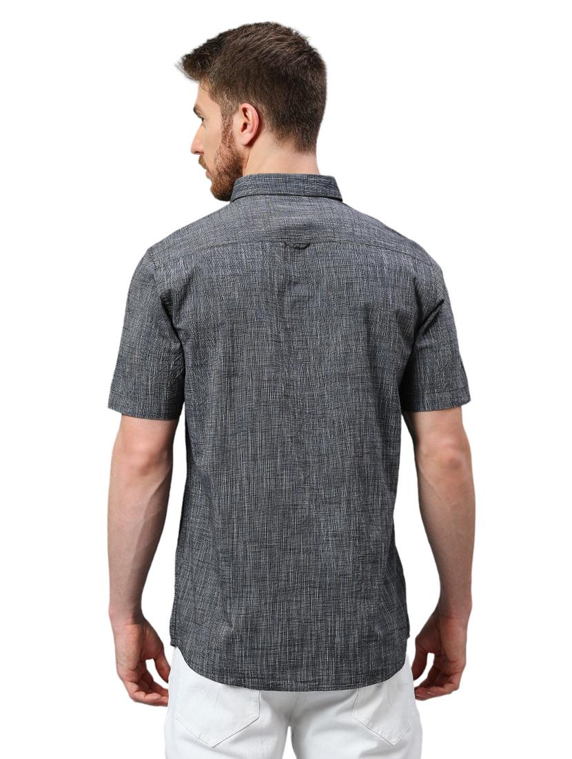 grey self design casual shirt - 21078690 - Standard Image - 3