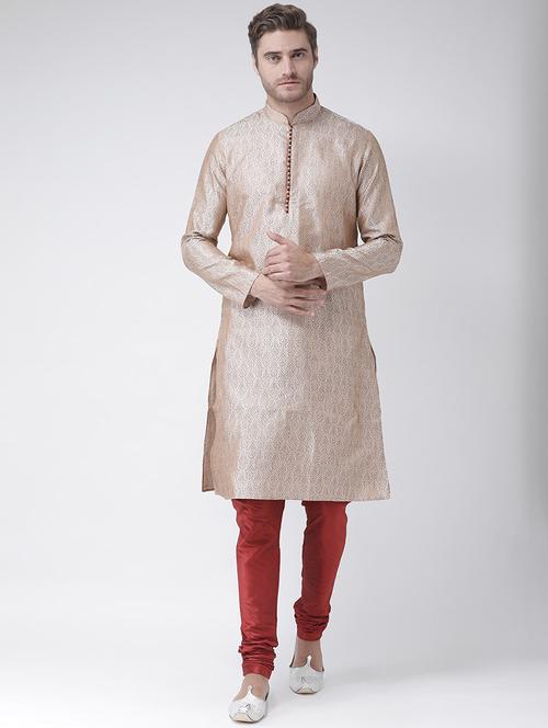 men long sleeve kurta churidar set - 21078692 - Standard Image - 0