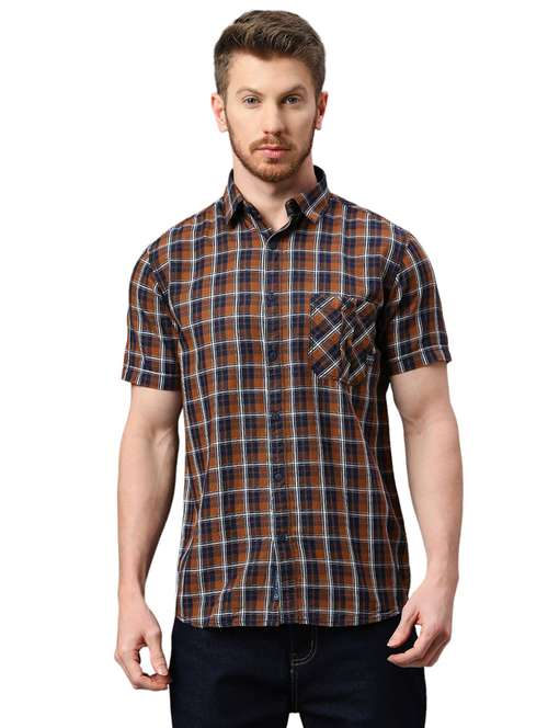 check printed casual shirt - 21078699 - Standard Image - 0