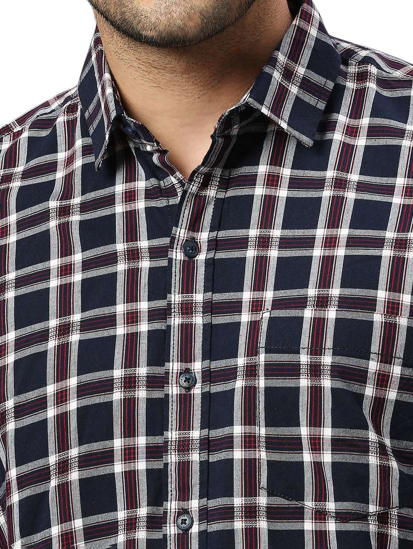 men checkered casual shirt - 21078729 - Standard Image - 5