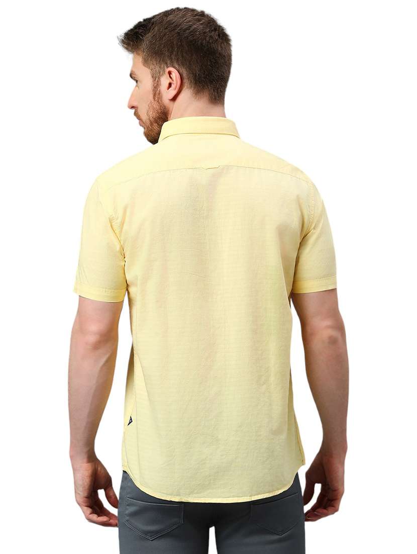 yellow cotton casual shirt - 21078743 - Standard Image - 3