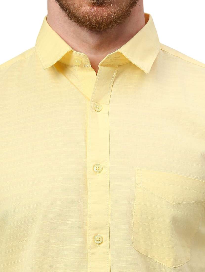 yellow cotton casual shirt - 21078743 - Standard Image - 5
