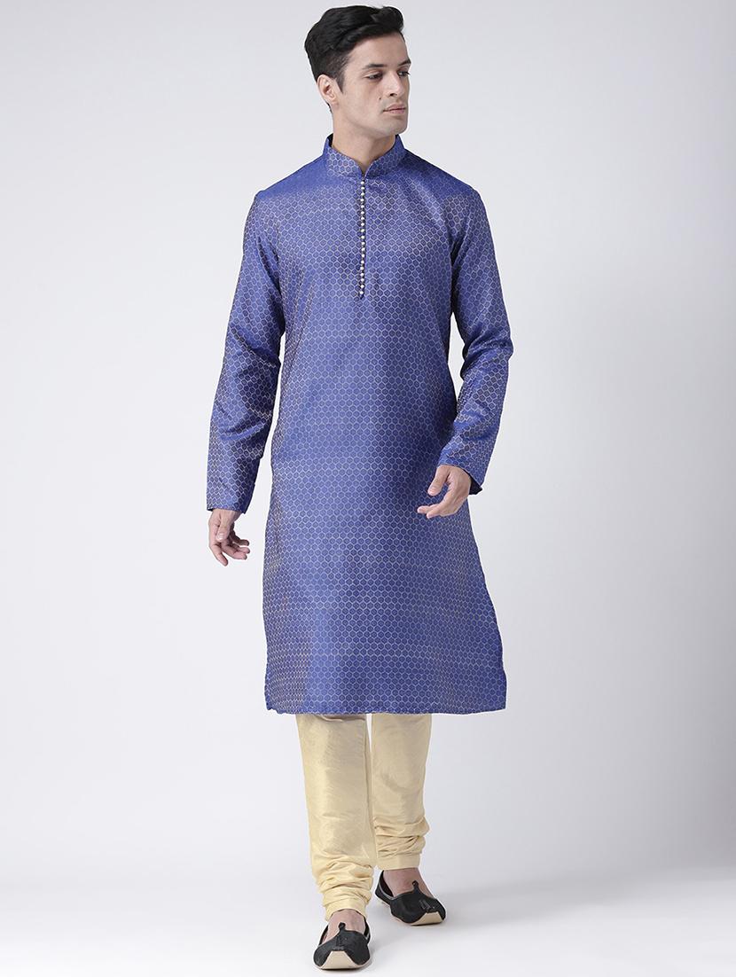 men long sleeve kurta churidar set - 21078754 - Zoom Image - 0