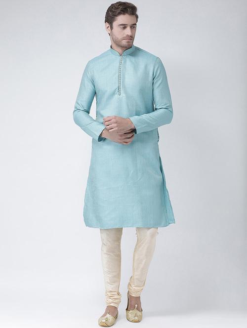 men long sleeve kurta churidar set - 21078759 -  Standard Image - 0