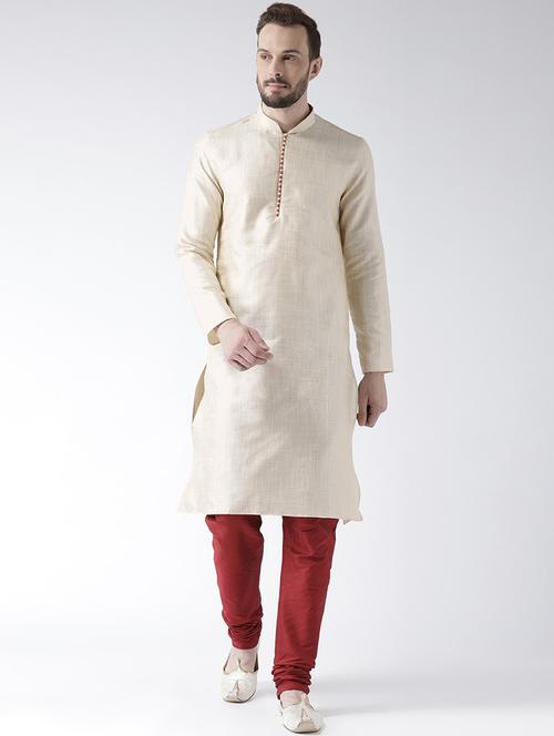 men long sleeve kurta churidar set - 21078764 - Standard Image - 0