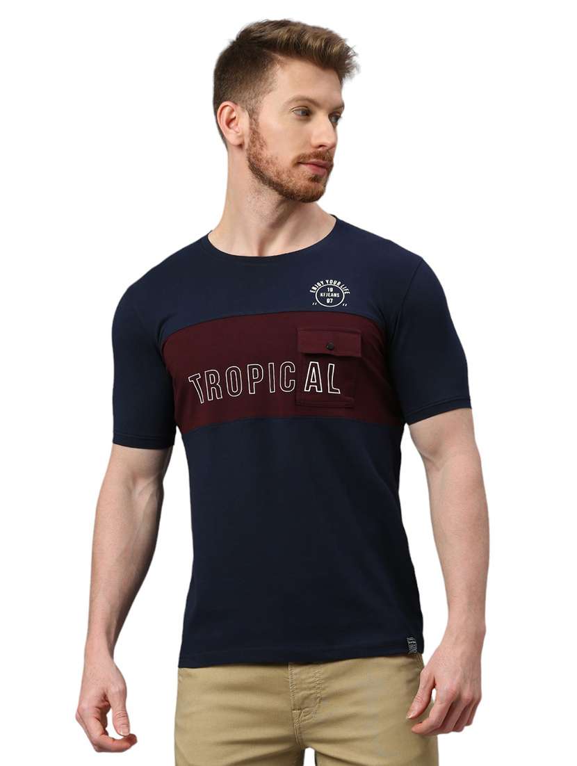 men chest print t-shirt - 21078802 - Zoom Image - 0