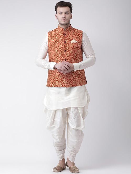 men mandarin neck kurta bottom with nehru jacket - 21079434 -  Standard Image - 0