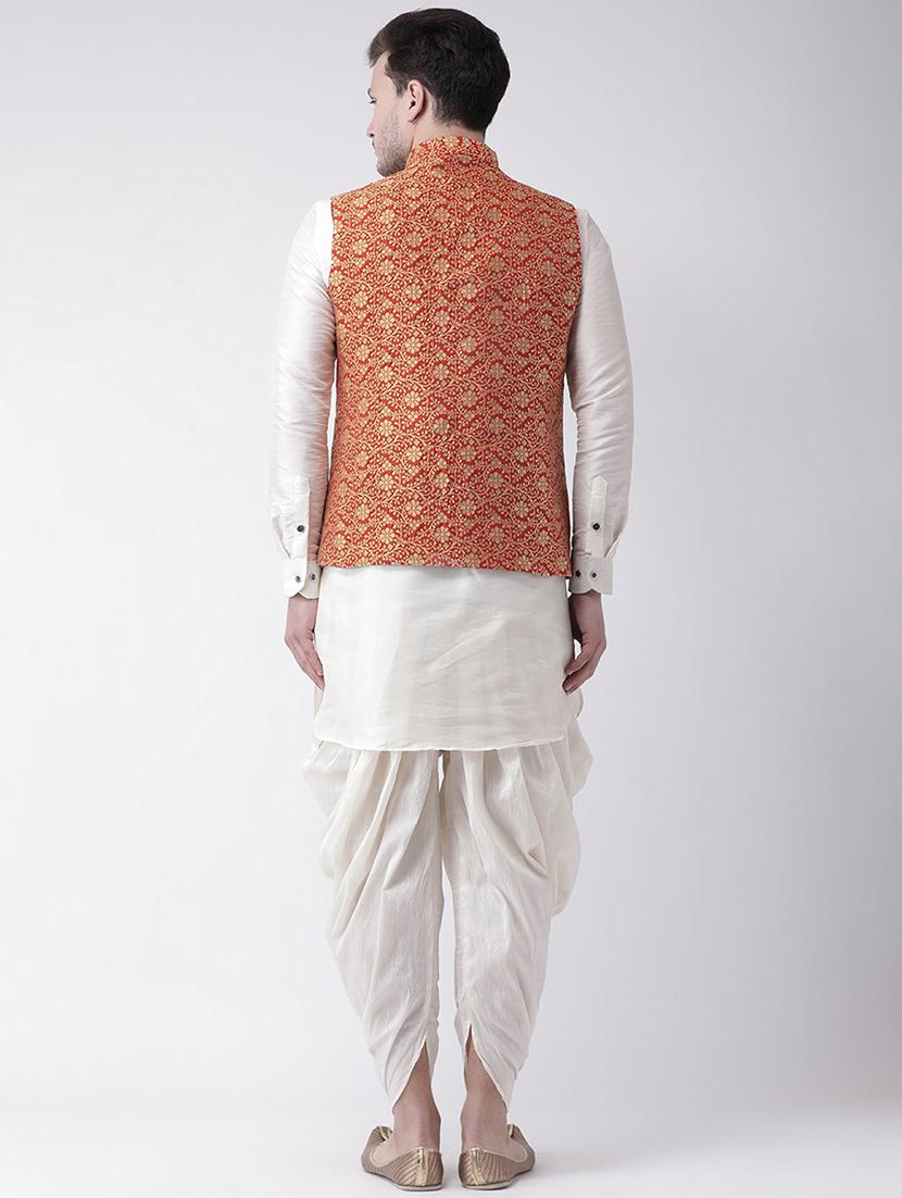 men mandarin neck kurta bottom with nehru jacket - 21079434 - Standard Image - 3