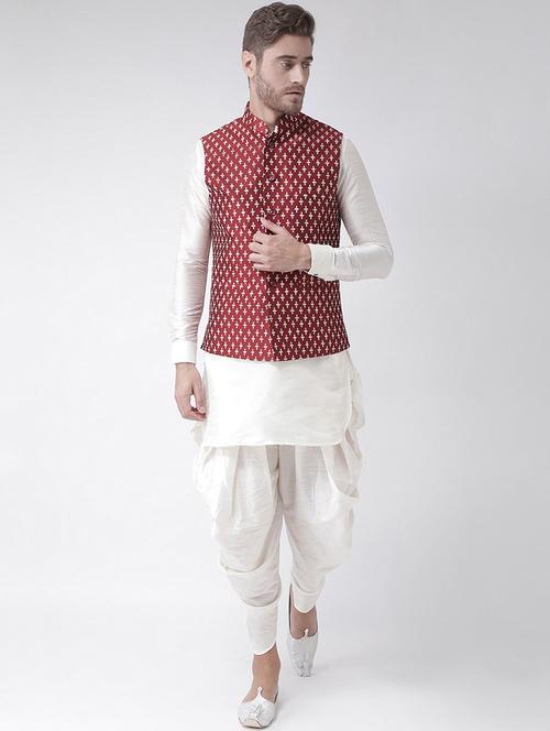 men mandarin neck kurta bottom with nehru jacket - 21079546 -  Standard Image - 0