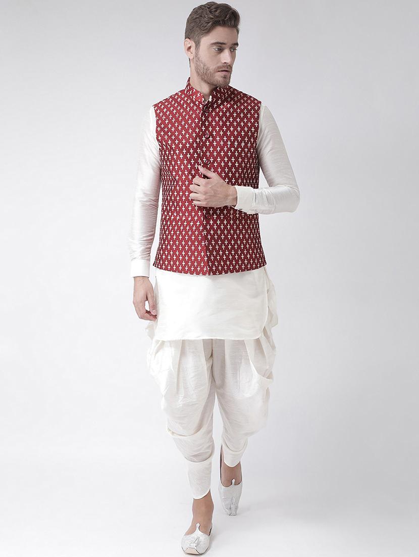 men mandarin neck kurta bottom with nehru jacket - 21079546 -  Zoom Image - 0