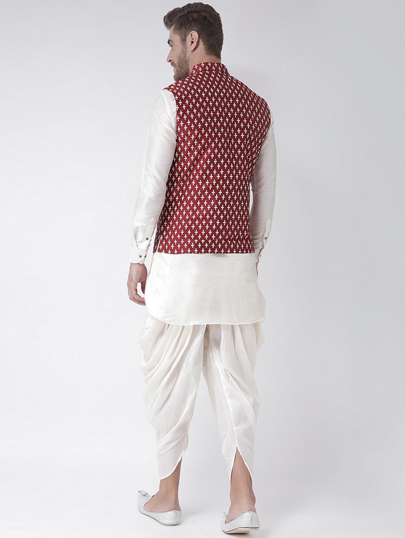 men mandarin neck kurta bottom with nehru jacket - 21079546 - Standard Image - 3