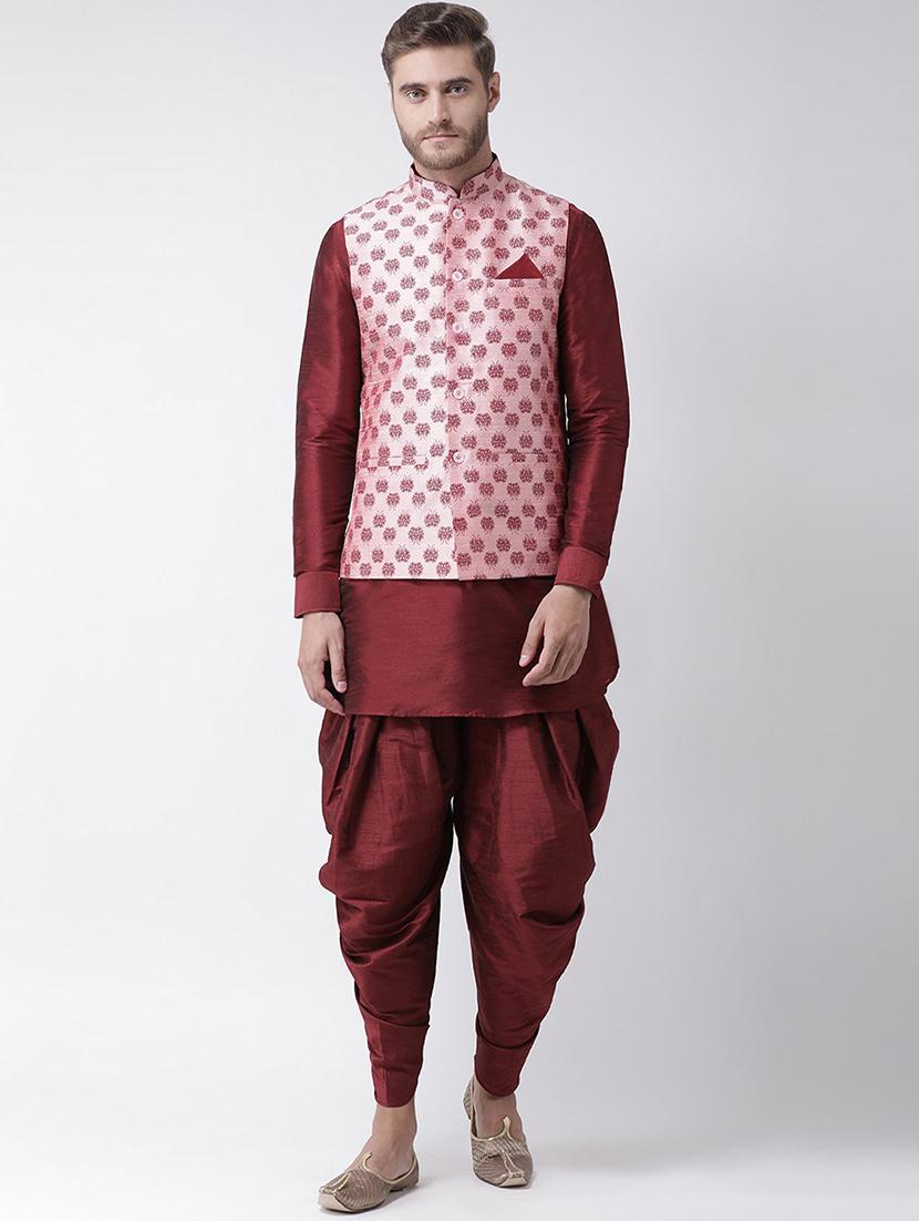 men mandarin kurta pyjama with nehru jacket - 21079559 - Zoom Image - 0