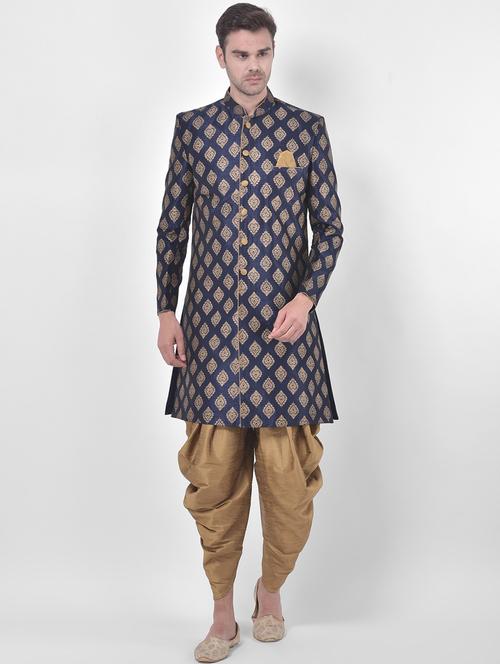 men pure silk sherwani ethnic wear set - 21080198 -  Standard Image - 0