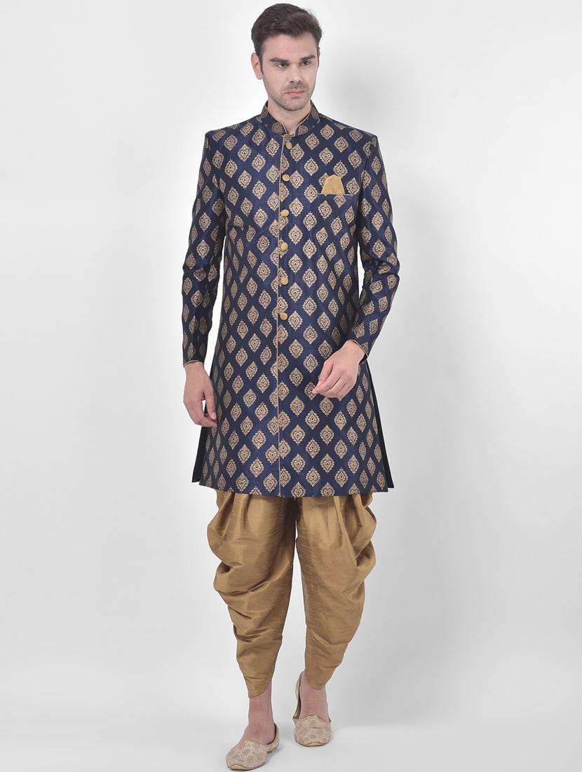 men pure silk sherwani ethnic wear set - 21080198 -  Zoom Image - 0