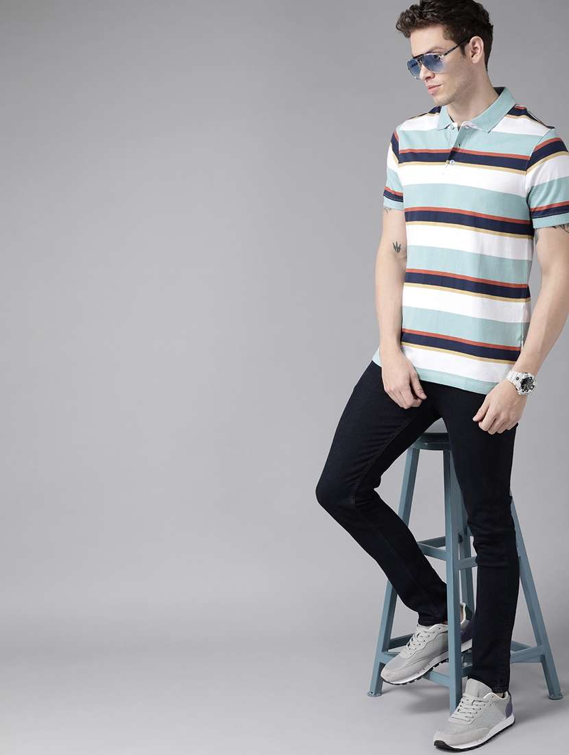 men striped polo t-shirt - 21080282 - Standard Image - 3