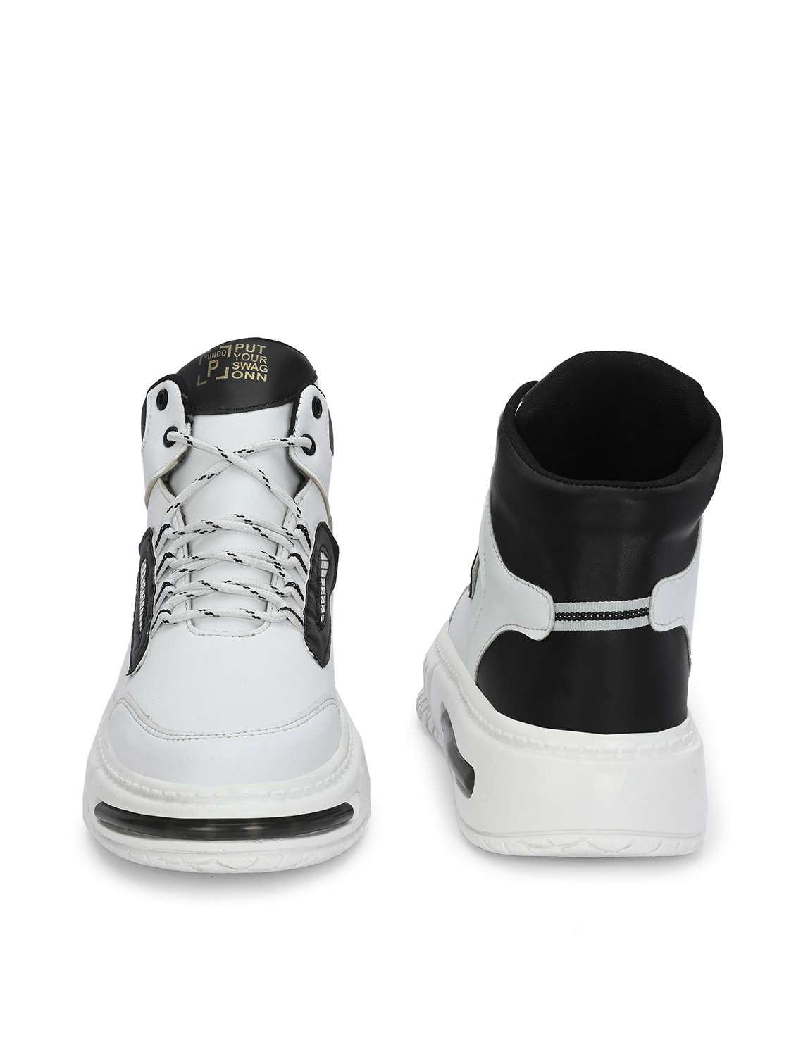 white synthetic lace up sneakers - 21080359 -  Standard Image - 3