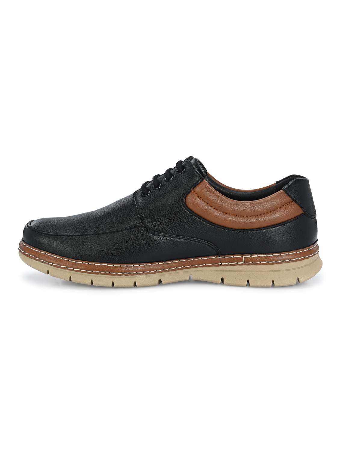 black lace up casual shoes - 21080372 - Standard Image - 3