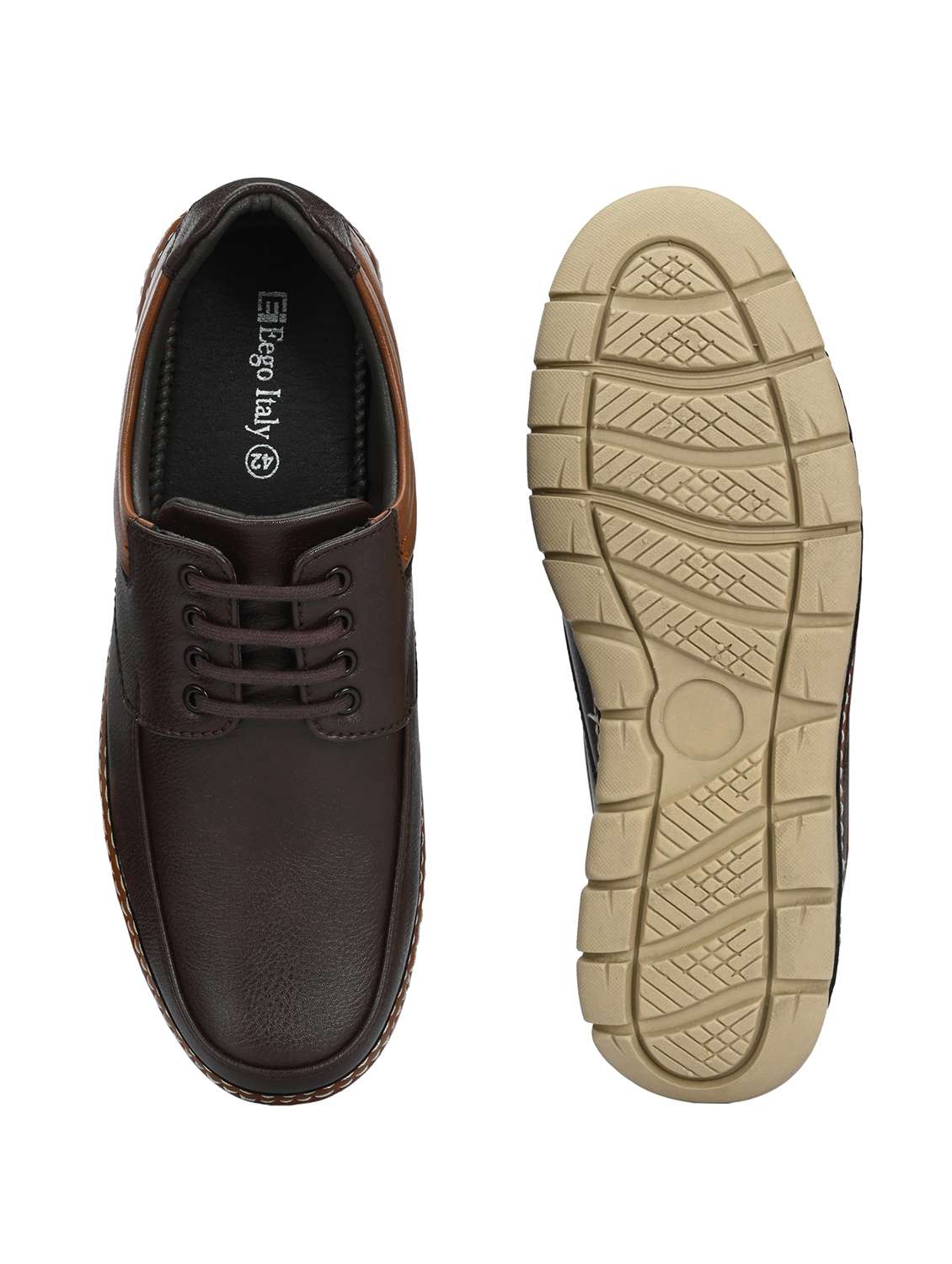 brown lace up casual shoes - 21080373 -  Standard Image - 5