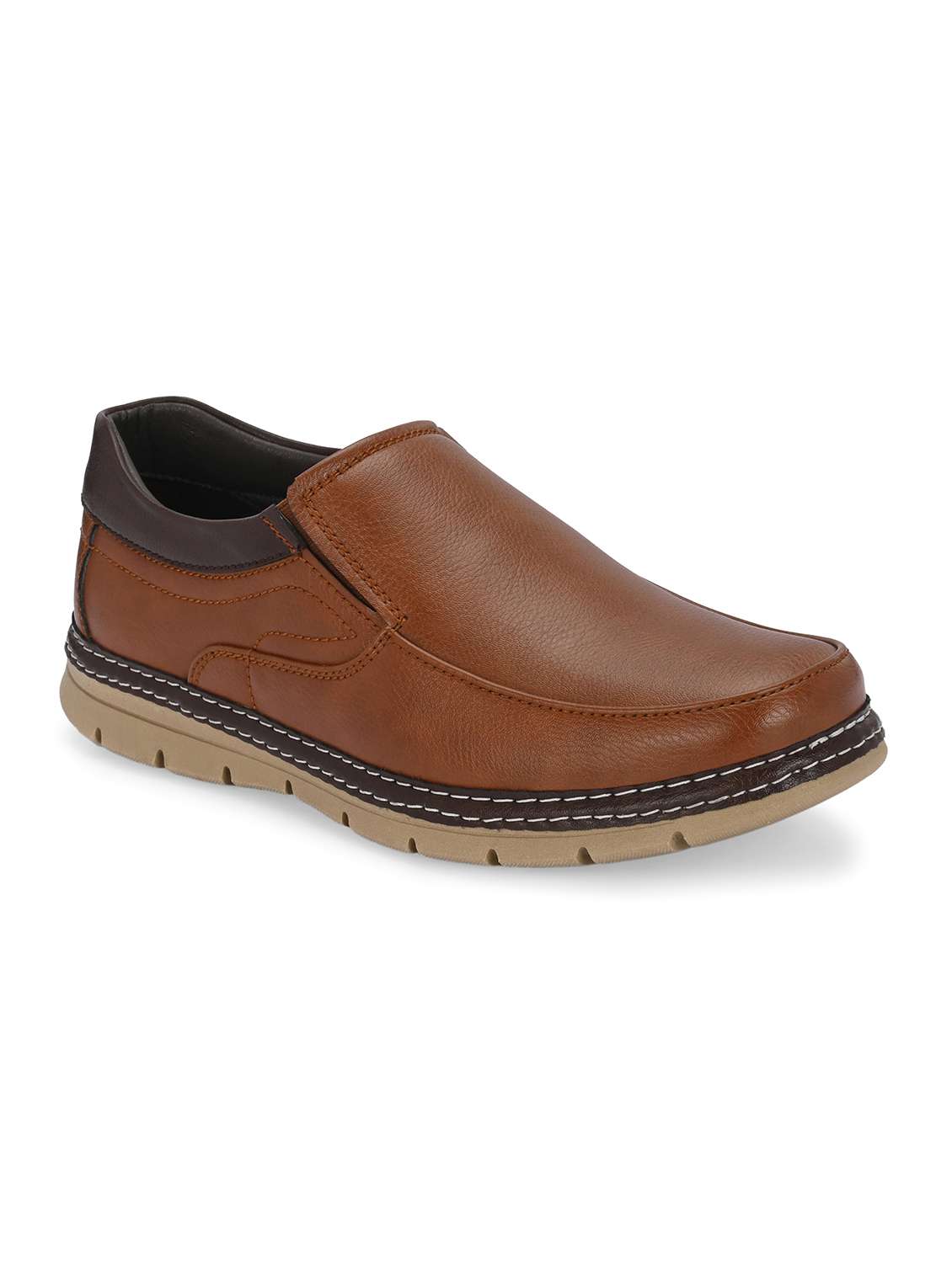 brown slip on casual shoes