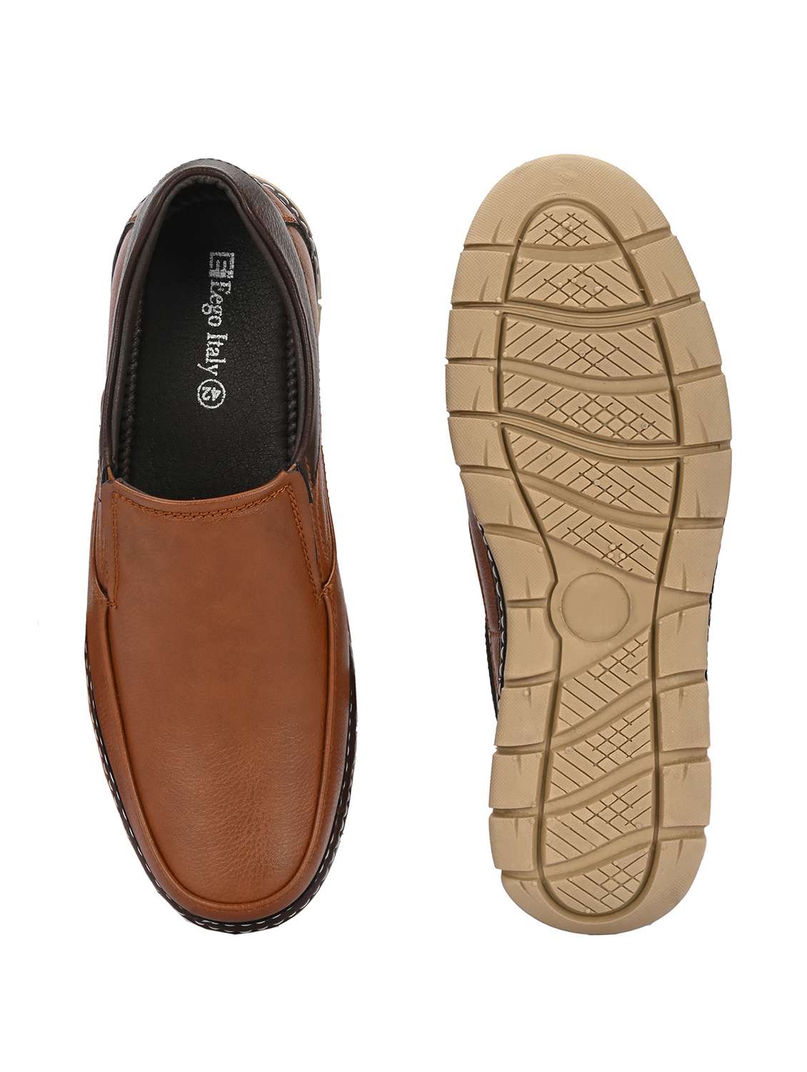 brown slip on casual shoes - 21080377 -  Standard Image - 5