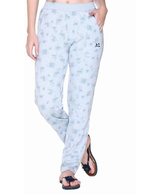 women purist blue printed track pant - 21081626 - Standard Image - 0
