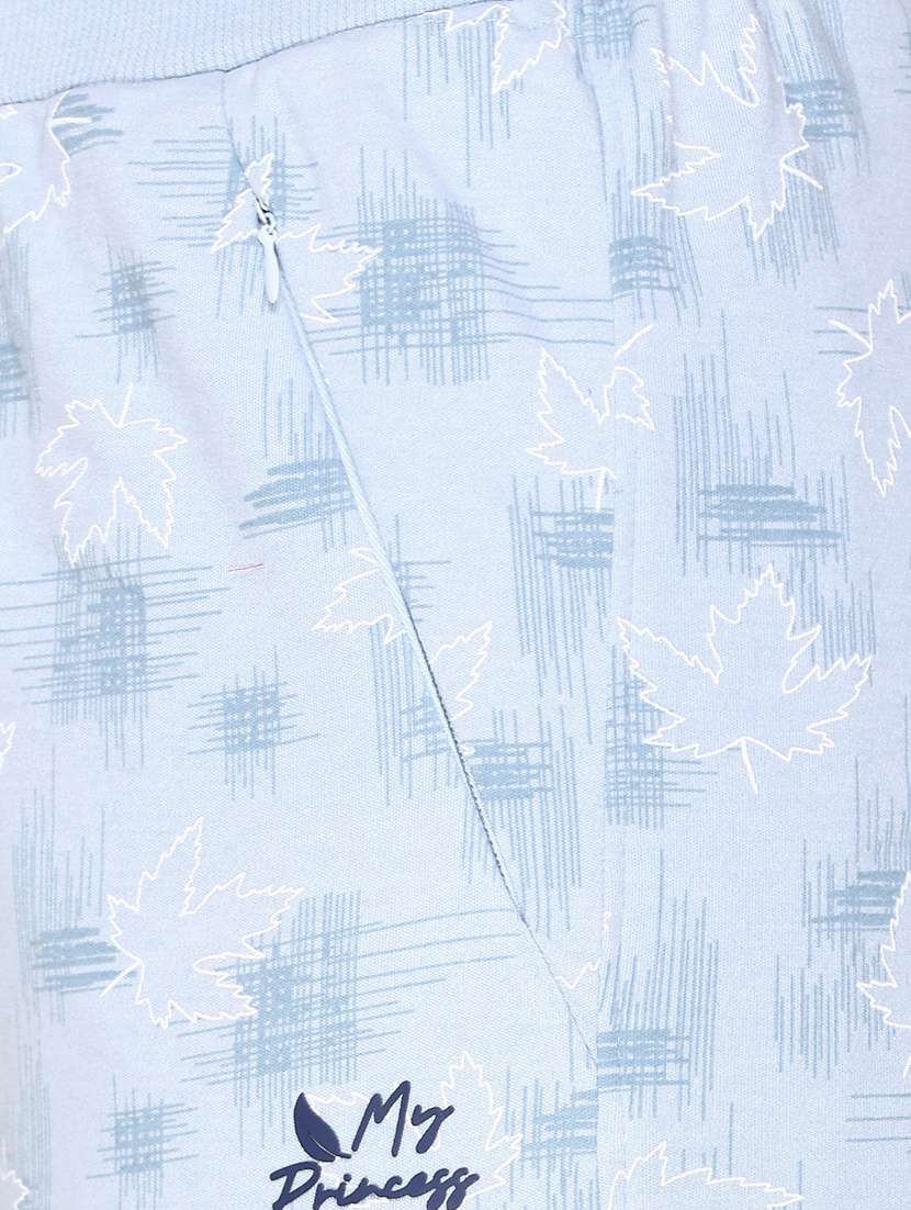 women purist blue printed track pant - 21081626 - Standard Image - 3