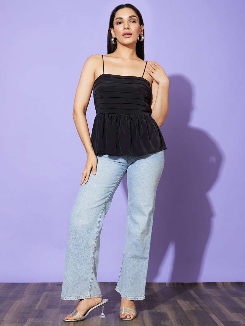 women solid color peplum top - 21081690 -  Standard Image - 3