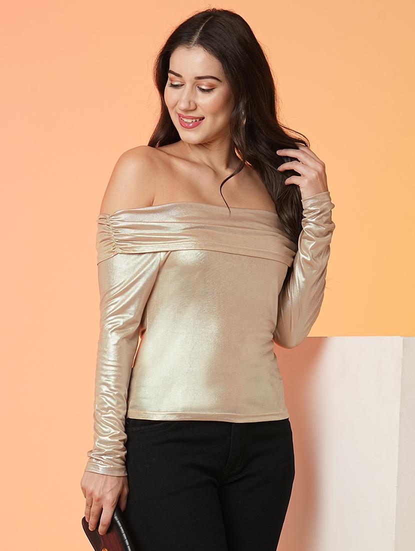 women off shoulder regular top - 21081739 -  Zoom Image - 0